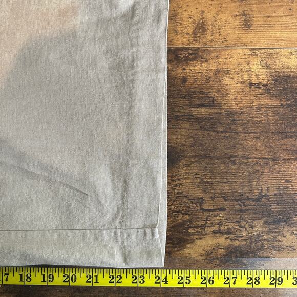 Anne Klein Linen Wide Leg Pants Size 14 Tan Cropped Coastal Beachy Preppy EUC - Picture 5 of 10